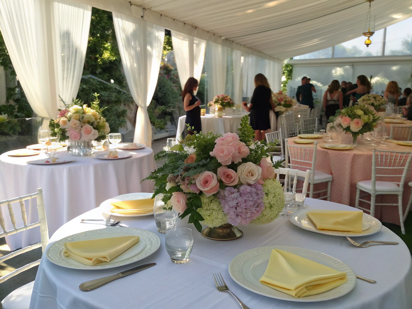 Bright neighborhood brunch spot with sunlit tables and fresh flowers